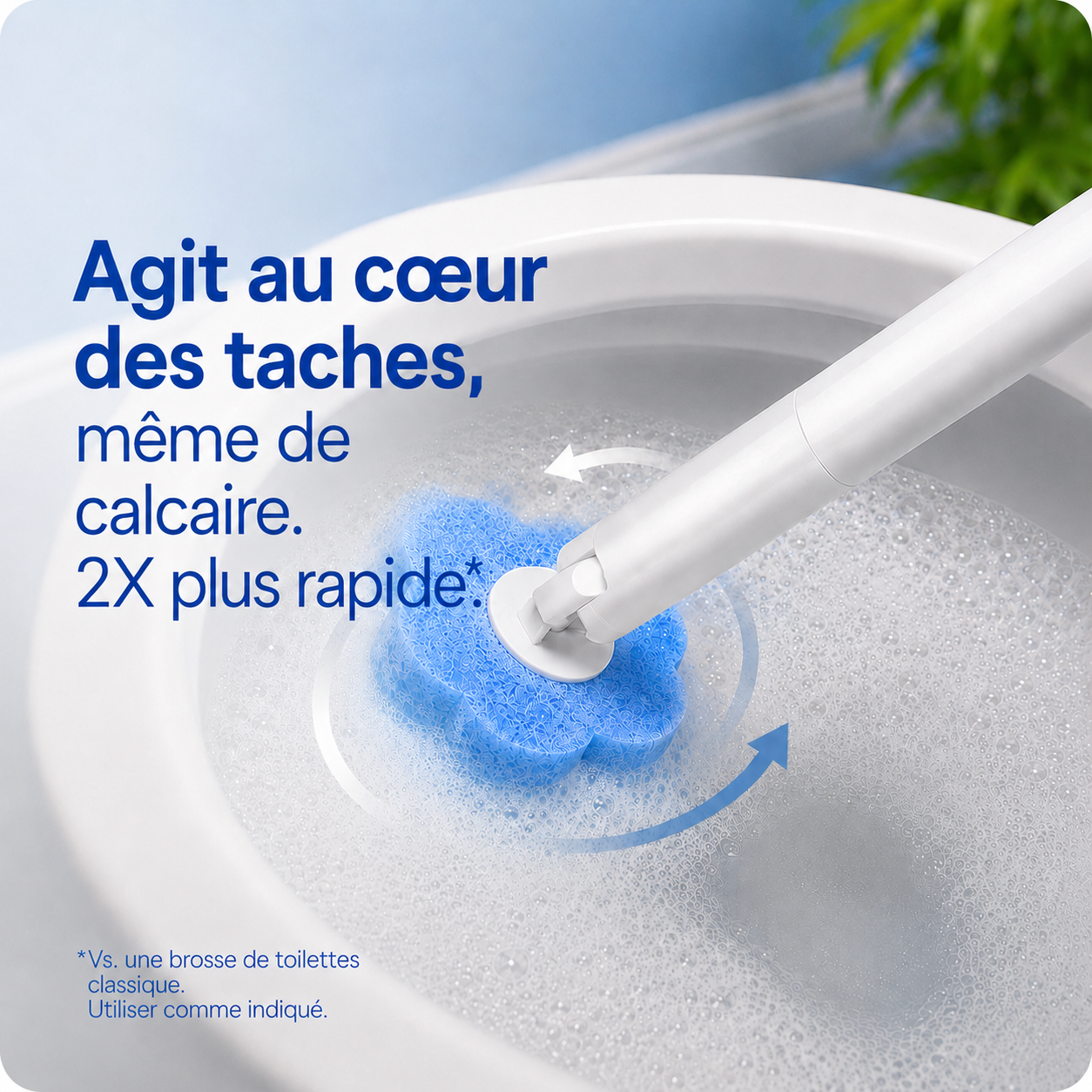 Brosse WC à têtes jetables